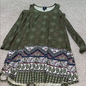 Green Long Sleeve Dress